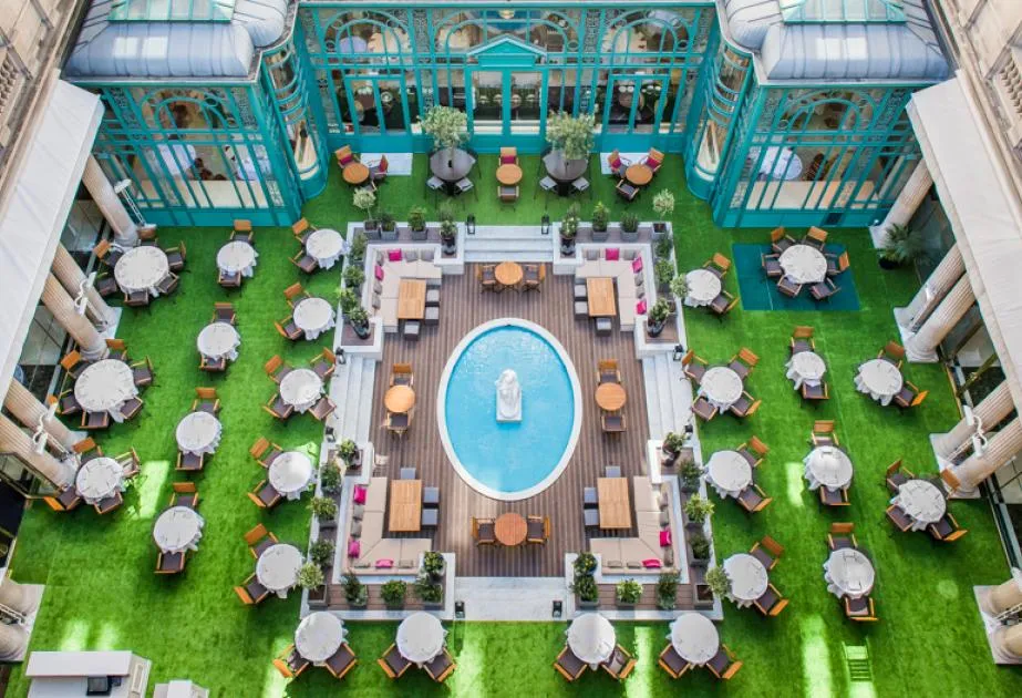Terrasse hotel palace luxe
