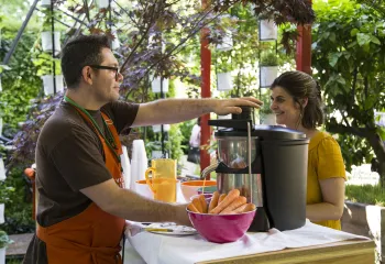 Animation, bar à jus
