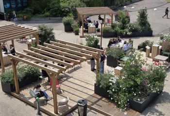 Végétalisation parvis Westfield Parly 2