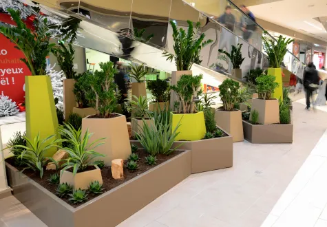 paysage intérieur centre commercial