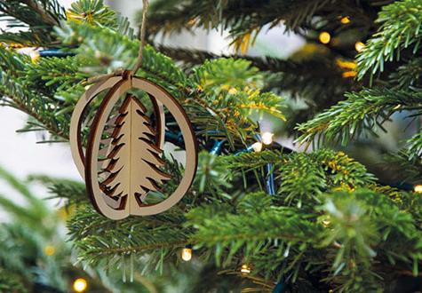 Boules de noel en bois